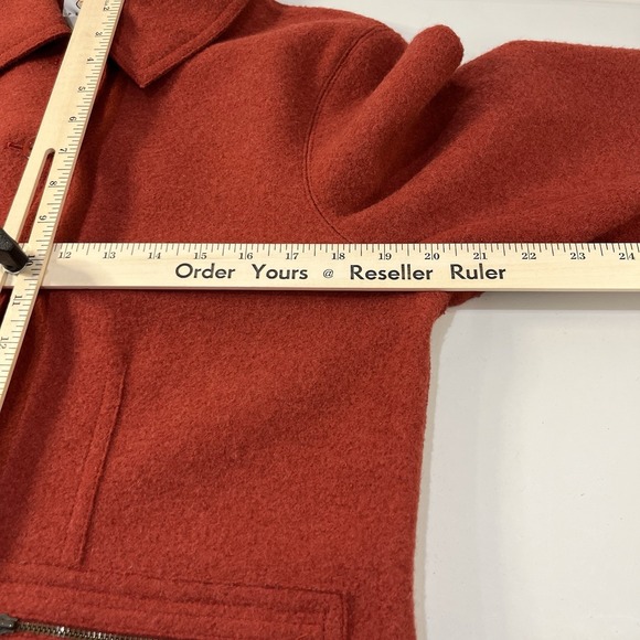 Vtg Talbots Alpaca Wool Blend Button Up Jacket Rust Womens L Classic Outdoor - Picture 6 of 7